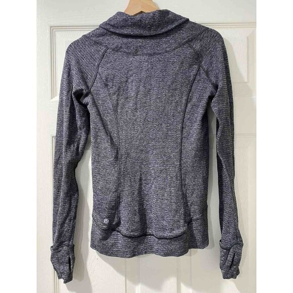 Lululemon Think Fast Pullover Coco Pique Top Gray Size 6 - Picture 3 of 8
